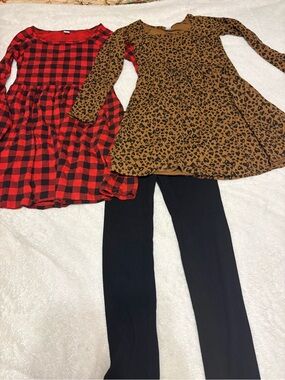 Old Navy Red and Black Buffalo Plaid Shirt Dress